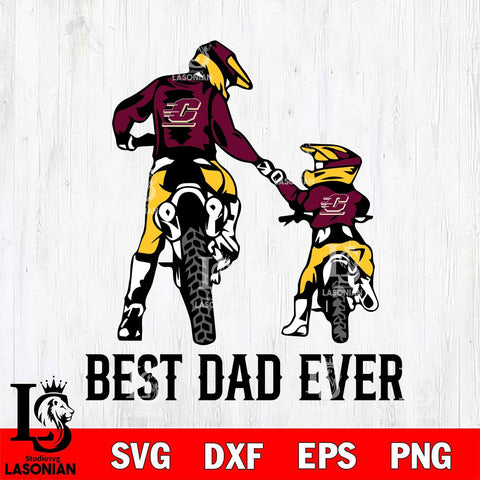 Central Michigan Chippewas Best Dad Ever Svg Eps Dxf Png File, Digital Download, Instant Download