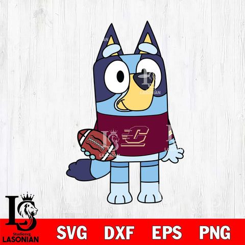 Central Michigan Chippewas Bluey 2 Svg Eps Dxf Png File, Digital Download, Instant Download