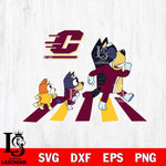 Central Michigan Chippewas Bluey 6 Svg Eps Dxf Png File, Digital Download, Instant Download