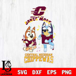 Central Michigan Chippewas Bluey Bingo Dance Mode Svg Eps Dxf Png File, NCAA svg, Digital Download, Instant Download