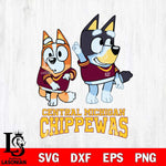 Central Michigan Chippewas Bluey Chilli Mode Dance Svg Eps Dxf Png File, Digital Download, Instant Download