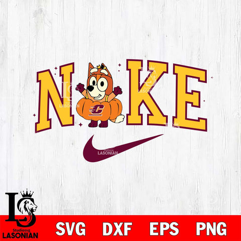 Central Michigan Chippewas Bluey Halloween Nike NCAA Svg Eps Dxf Png File, Digital Download, Instant Download