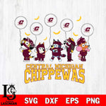 Central Michigan Chippewas Bluey Halloween Spooky Svg Eps Dxf Png File, Digital Download, Instant Download