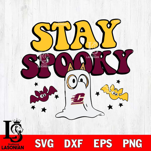 Central Michigan Chippewas Bluey Halloween Stay Spooky Svg Eps Dxf Png File, Digital Download, Instant Download