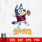 Central Michigan Chippewas Bluey Sport Football Svg Eps Dxf Png File,NCAA Svg Files,Bluey svg ,Digital Download ,Instant Download, Cricut File