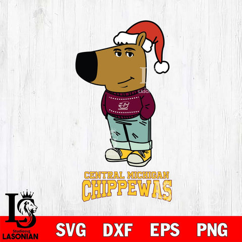 Central Michigan Chippewas Chill Guy Christmas Svg Eps Dxf Png File,NCAA Svg Files,Chill Guy svg ,Digital Download ,Instant Download, Cricut File