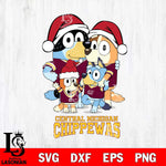 Central Michigan Chippewas Christmas Bluey Family Sport Cut Files,Bluey Cricut,Christmas Svg , Bluey svg , Digital Download, dxf eps png pdf file