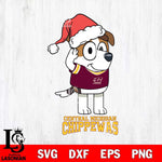 Central Michigan Chippewas Christmas Bluey Jack Sport Cut Files,Bluey Cricut,Christmas Svg , Bluey svg , Digital Download, dxf eps png pdf file