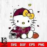 Central Michigan Chippewas Cute Hello Kitty Football Svg Eps Dxf Png File, NCAA svg, Digital Download, Instant Download