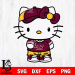 Central Michigan Chippewas Cute Hello Kitty Football 2 Svg Eps Dxf Png File, NCAA svg, Digital Download, Instant Download