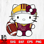 Central Michigan Chippewas Cute Hello Kitty Football 5 Svg Eps Dxf Png File, NCAA svg, Digital Download, Instant Download