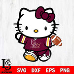 Central Michigan Chippewas Cute Hello Kitty Football 7 Svg Eps Dxf Png File, NCAA svg, Digital Download, Instant Download