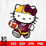 Central Michigan Chippewas Cute Hello Kitty Football 9 Svg Eps Dxf Png File, NCAA svg, Digital Download, Instant Download