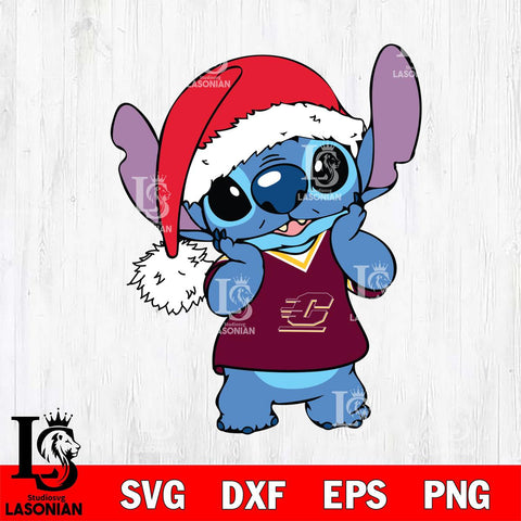 Central Michigan Chippewas Cute Stitch Christmas Svg Eps Dxf Png File, Digital Download, Instant Download