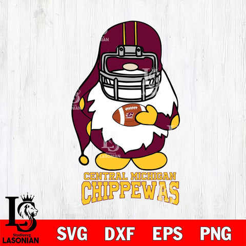 Central Michigan Chippewas Gnomes Christmas Svg Eps Dxf Png File, Digital Download, Instant Download