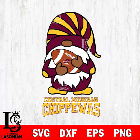 Central Michigan Chippewas Gnomes Football Svg Eps Dxf Png File, Digital Download, Instant Download