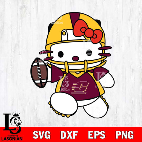 Central Michigan Chippewas Hello Kitty sport 11 Svg Eps Dxf Png File, NCAA svg, Digital Download, Instant Download