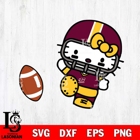 Central Michigan Chippewas Hello Kitty sport 12 Svg Eps Dxf Png File, NCAA svg, Digital Download, Instant Download