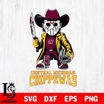 Central Michigan Chippewas Jason Voorhees 3 Svg Eps Dxf Png File, Digital Download