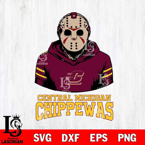 Central Michigan Chippewas Jason Voorhees 4 Svg Eps Dxf Png File, Digital Download