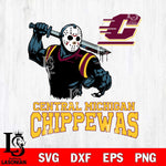 Central Michigan Chippewas Jason Voorhees 5 Svg Eps Dxf Png File, Digital Download