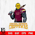 Central Michigan Chippewas Jason Voorhees 7 Svg Eps Dxf Png File, Digital Download