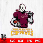 Central Michigan Chippewas Jason Voorhees 9 Svg Eps Dxf Png File, Digital Download