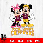 Central Michigan Chippewas Mickey Minnie Mouse Sport Svg Eps Dxf Png File, NCAA svg , File Cut , Digital Download , Instant Download, Cut Svg Files