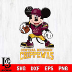 Central Michigan Chippewas Mikey Mouse Disney, Svg Eps Dxf Png File, Digital Download