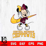 Central Michigan Chippewas Minnie Mouse Dancing NIKE, Svg Eps Dxf Png File, Digital Download