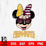 Central Michigan Chippewas Minnie Mouse Love 2, Svg Eps Dxf Png File, Digital Download