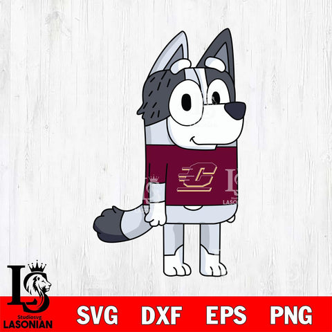 Central Michigan Chippewas Muffin Bluey Svg Eps Dxf Png File, Digital Download, Instant Download