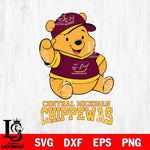 Central Michigan Chippewas Pooh Bear Disney, Svg Eps Dxf Png File, Digital Download