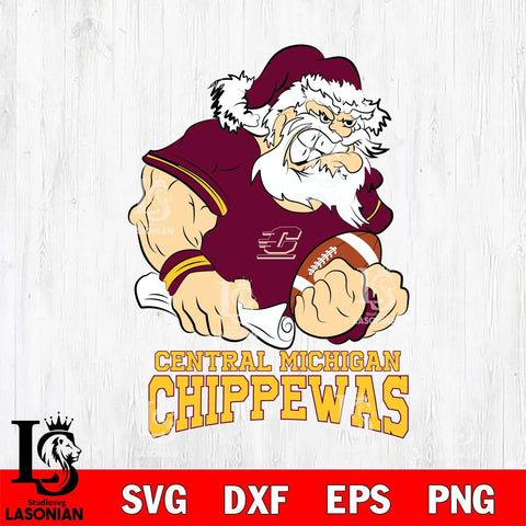 Central Michigan Chippewas Santa Claus Angry Svg dxf eps png pdf file,NCAA svg,Digital Download,Cricut file