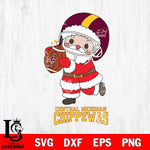 Central Michigan Chippewas Santa Claus Cute Svg dxf eps png pdf file,NCAA svg,Digital Download,Cricut file