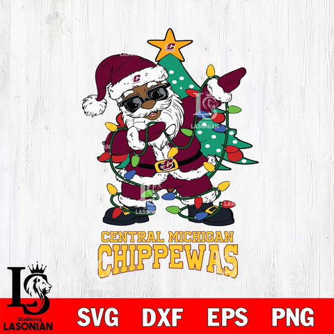 Central Michigan Chippewas Santa Claus Ugly Christmas Svg dxf eps png pdf file,NCAA svg,Digital Download,Cricut file