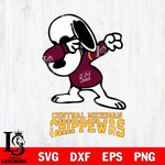 Central Michigan Chippewas Snoopy Sport 3 Svg Eps Dxf Png File, Digital Download