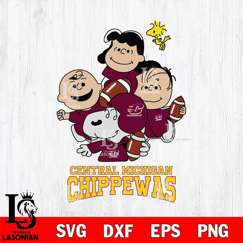 Central Michigan Chippewas Snoopy Sport 4 Svg Eps Dxf Png File, Digital Download