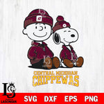 Central Michigan Chippewas Snoopy Sport 6 Svg Eps Dxf Png File, Digital Download