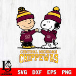 Central Michigan Chippewas Snoopy Sport 9 Svg Eps Dxf Png File, Digital Download