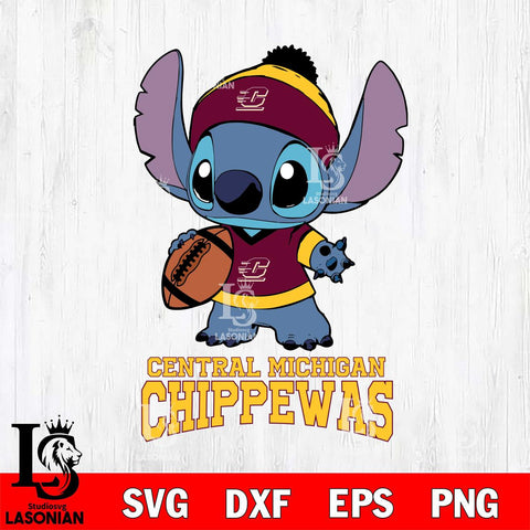 Central Michigan Chippewas Stitch Disney, Svg Eps Dxf Png File, Digital Download