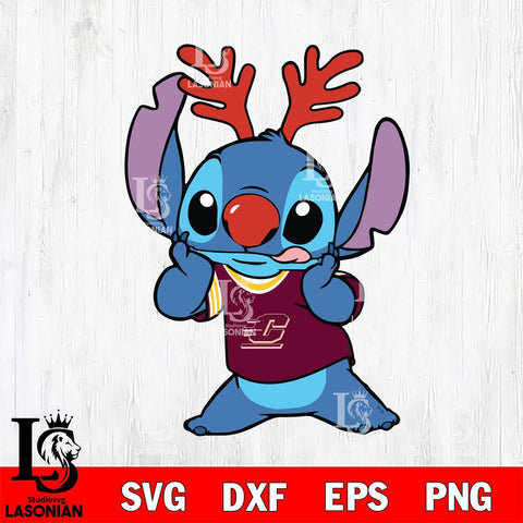 Central Michigan Chippewas Stitch Reindeer Svg Eps Dxf Png File, Digital Download, Instant Download