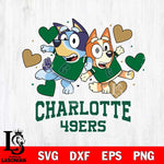 Charlotte 49ers Bluey & Bingo 10 Svg Eps Dxf Png File, NCAA svg, Digital Download, Instant Download