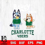 Charlotte 49ers Bluey & Bingo 4 Svg Eps Dxf Png File, NCAA svg, Digital Download, Instant Download