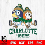 Charlotte 49ers Bluey & Bingo 8 Svg Eps Dxf Png File, NCAA svg, Digital Download, Instant Download