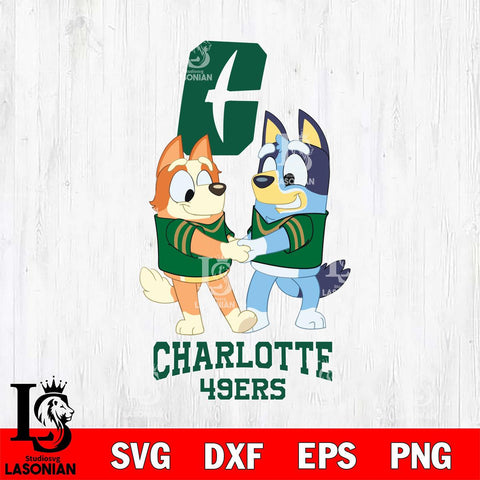 Charlotte 49ers Bluey Chilli Dance Svg Eps Dxf Png File, Digital Download, Instant Download