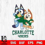 Charlotte 49ers Bluey Chilli Dance Mode Svg Eps Dxf Png File, Digital Download, Instant Download