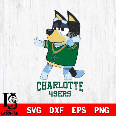 Charlotte 49ers Bluey Dad Dance Svg Eps Dxf Png File, Digital Download, Instant Download