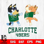 Charlotte 49ers Bluey Dance Svg Eps Dxf Png File, Digital Download, Instant Download