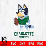 Charlotte 49ers Bluey Football Sport Svg Eps Dxf Png File, Digital Download ,Instant Download, Cricut File